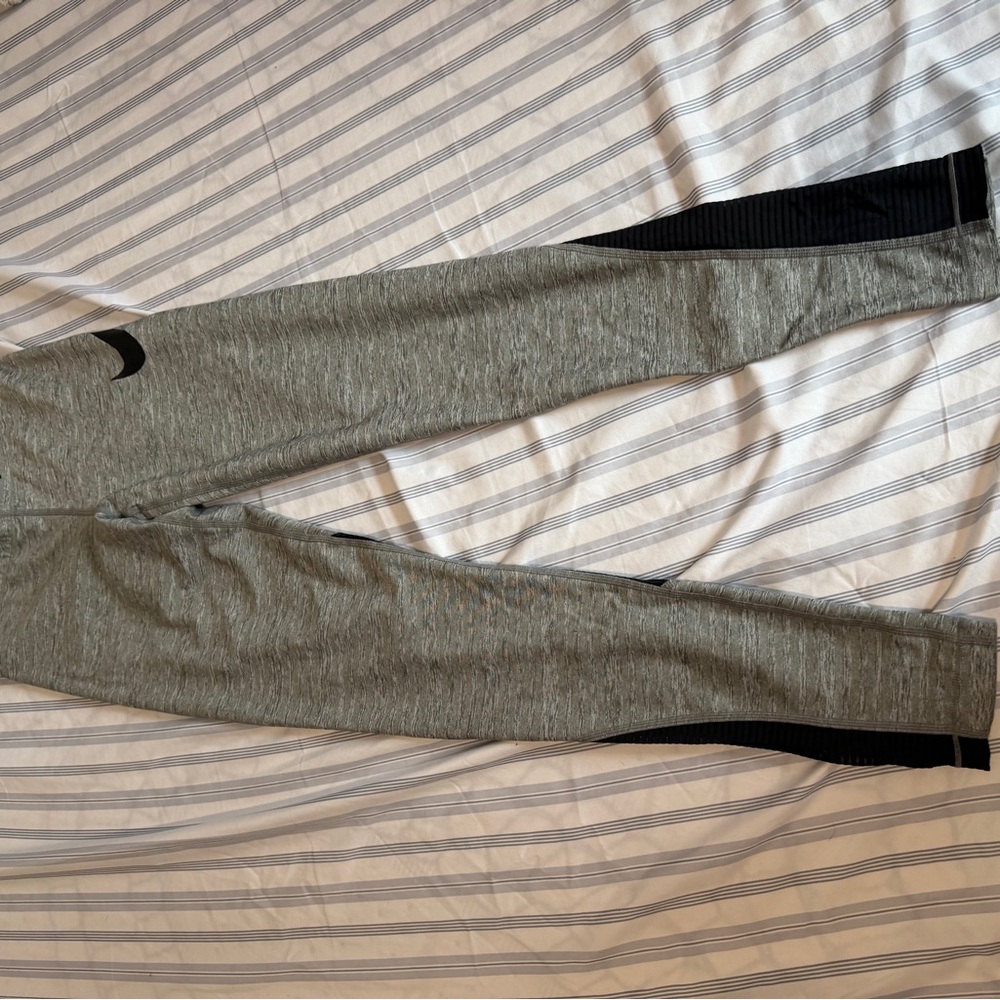 Nike Gray and Black Leggings